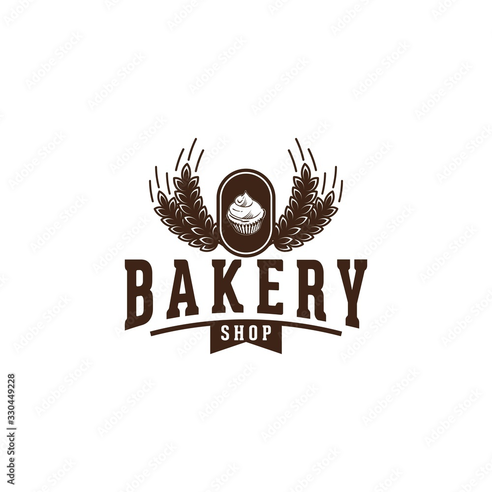 cupcake, vintage bakery logo Ideas. Inspiration logo design. Template ...