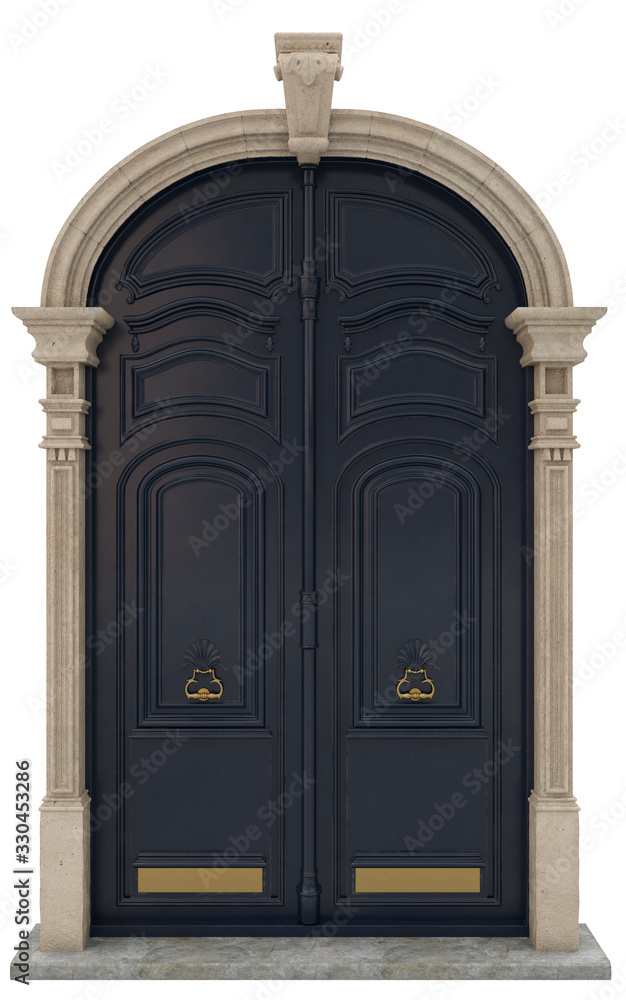 Naklejka premium Entrance with classic doors
