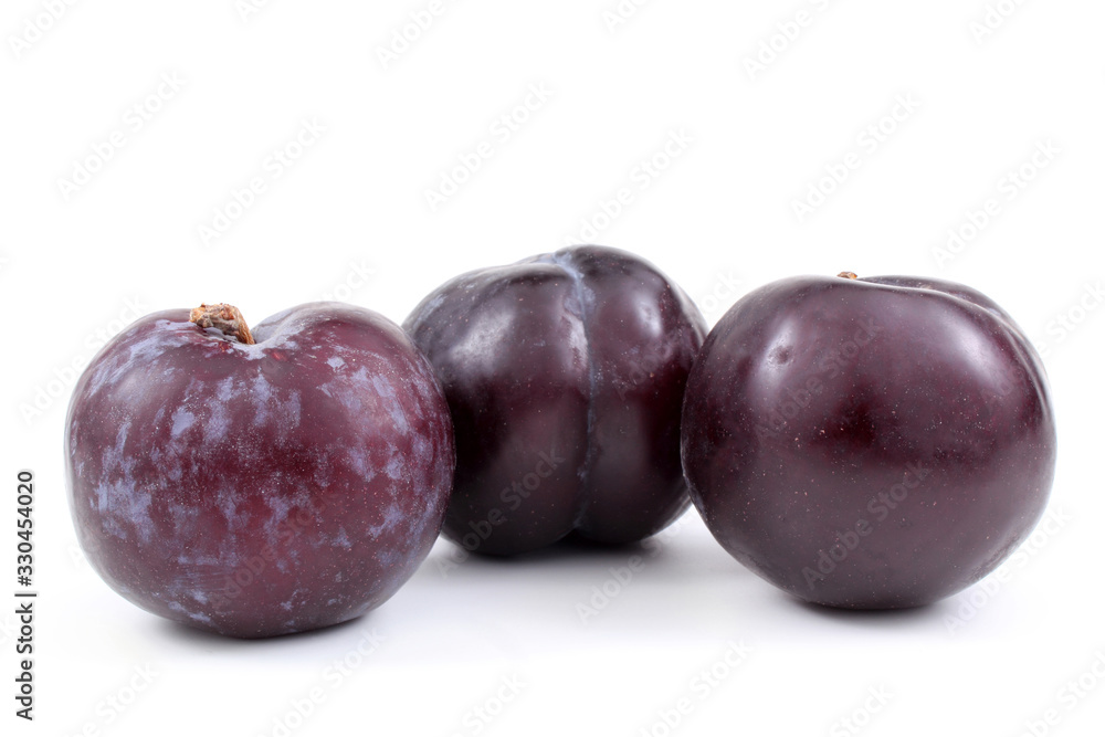 Three violet plums Three violet plums