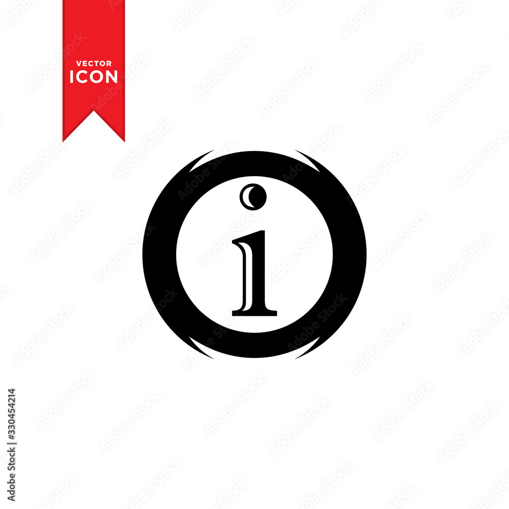 Information sign icon. Logo illustration symbol. Trendy flat design style on white background. Information sign icon. Logo illustration symbol. Trendy flat design style on white background.