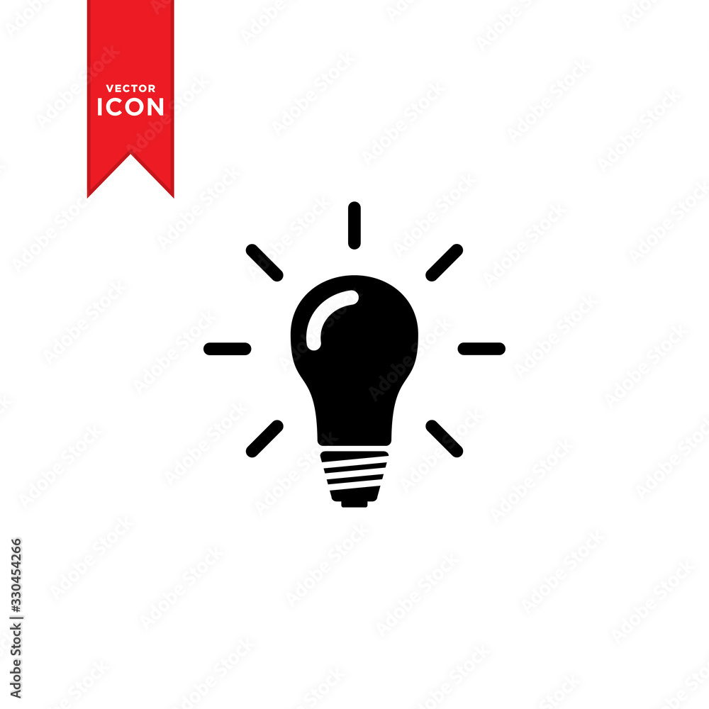 Light Bulb icon vector. Lighting Electric lamp. Electricity, shine. Flat design style isolated on white background. Idea sign solution. Light Bulb icon vector. Lighting Electric lamp. Electricity, shine. Flat design style isolated on white background. Idea sign solution.