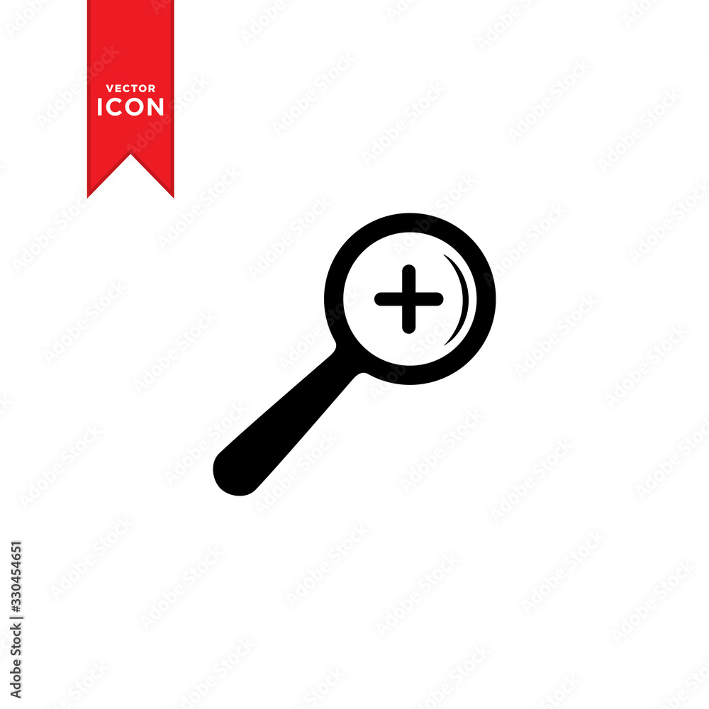 Magnifying glass icon vector. Trendy flat design style on white background. Magnifying glass icon vector. Trendy flat design style on white background.