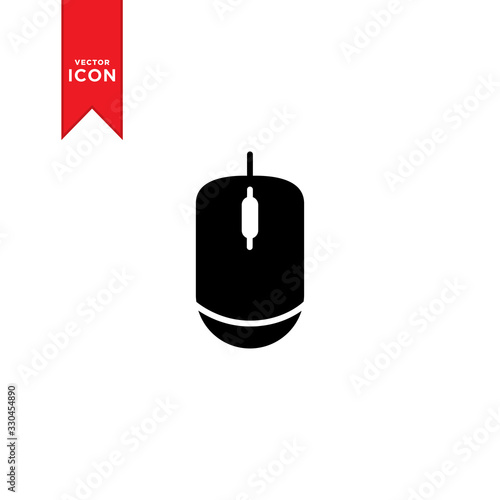 Computer mouse icon vector. Trendy flat design style on white background.