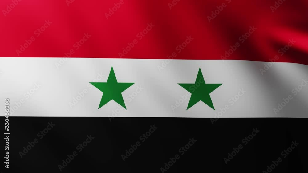 Large Flag of Syria fullscreen background fluttering in the wind Large Flag of Syria fullscreen background fluttering in the wind