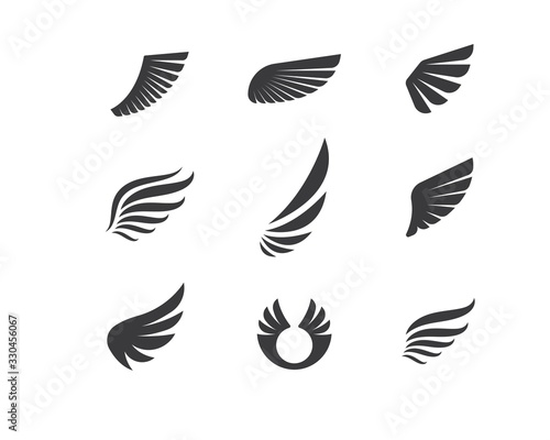 Fototapeta wing logo symbol icon vector illustration