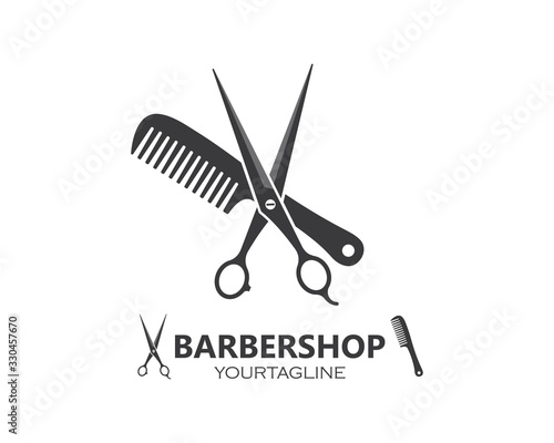 scissor icon logo vector illustration