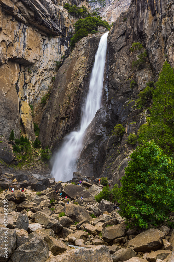 Fototapeta premium View of the Yosemite Falls in Yosemite National Park, California, USA.