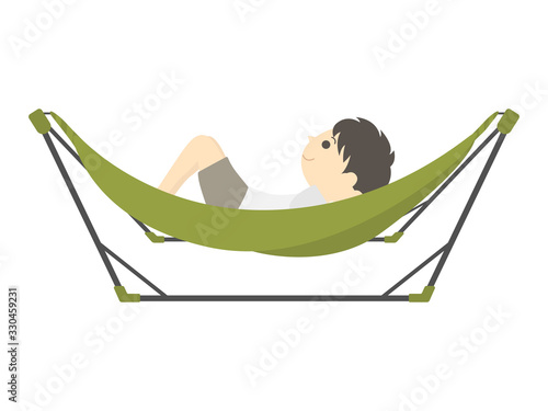 ハンモックのイラスト