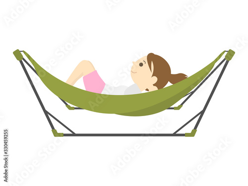 ハンモックのイラスト