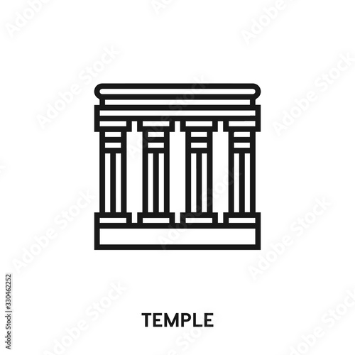 temple vector line icon. Simple element illustration. temple icon for your design. Can be used for web and mobile.