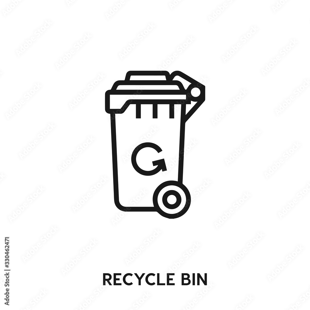 recycle bin vector line icon. Simple element illustration. recycle bin icon for your design. Can be used for web and mobile. recycle bin vector line icon. Simple element illustration. recycle bin icon for your design. Can be used for web and mobile.