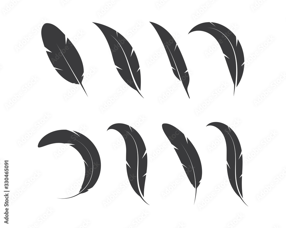 feather icon illustration vector template