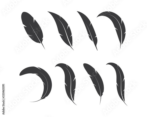 Wallpaper Mural feather icon illustration vector template
