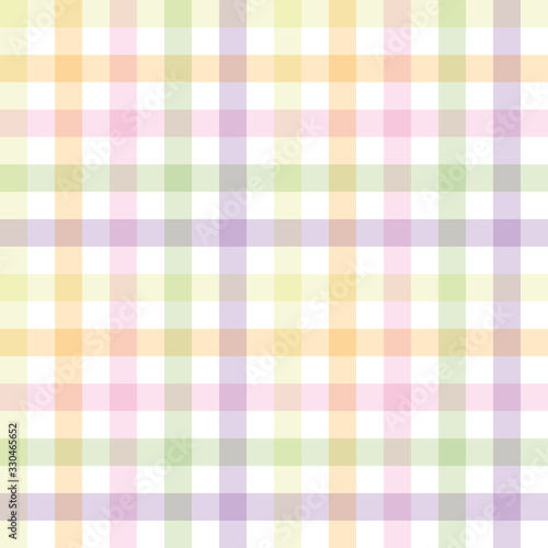 checkered background of stripes in pink, yellow, orange, green and purple on white