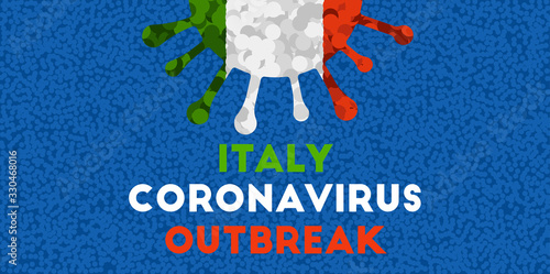 Coronavirus Italy outbreak illustration vector