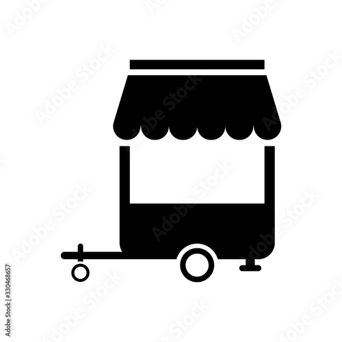 Food Cart. vector Simple modern icon design illustration.