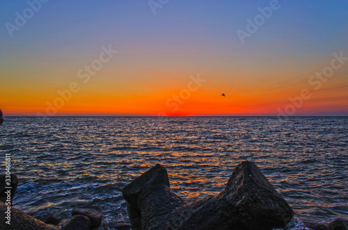 sunsrise on the Black sea beach