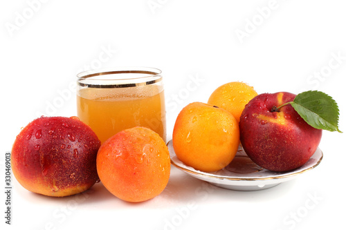 Nectarines, apricots anf juice