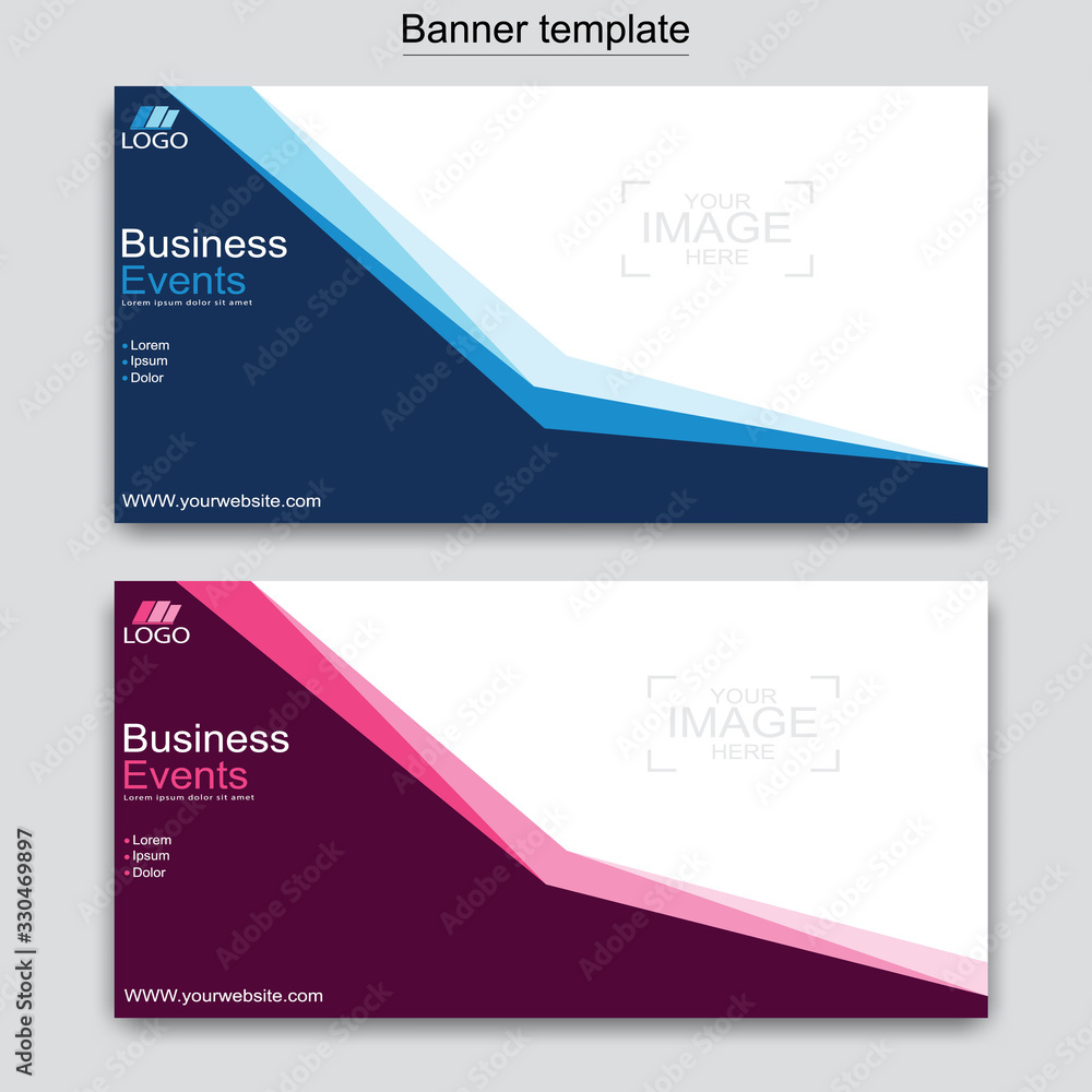 Abstract business banner template design.