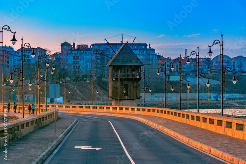 street in the city of Nesebar, Bulgaria