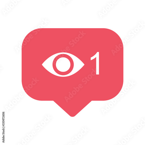 View popular icon notification symbol instagram. Button for social media