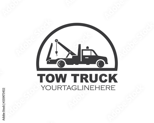 tow truck vector icon logo design