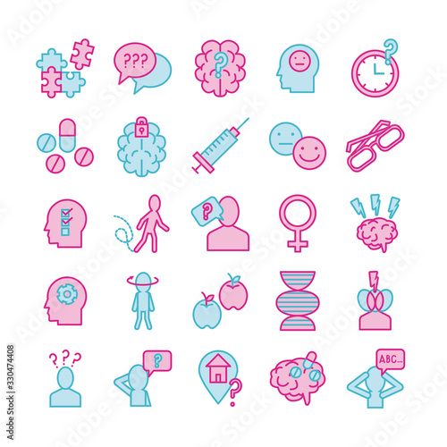 bundle of alzheimer set icons