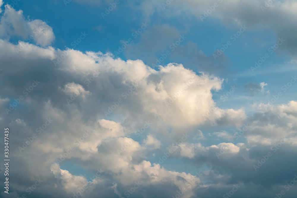 The blue sky and beautiful white clouds The blue sky and beautiful white clouds