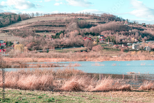 Roznowskie Lake located in Lesser Poland, Poland. photo