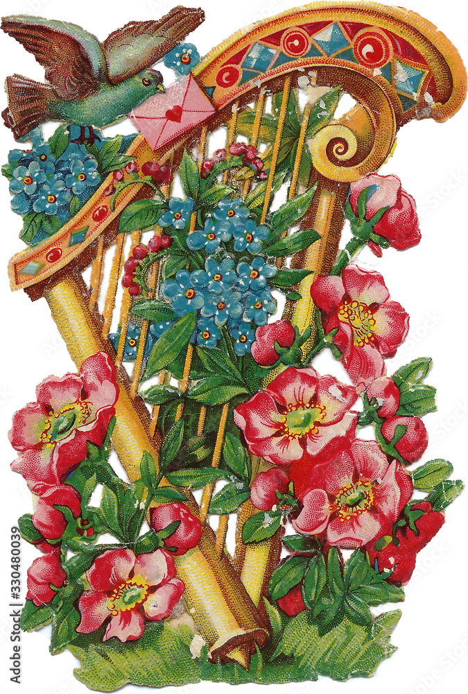 Naklejka premium Scrapbook flower