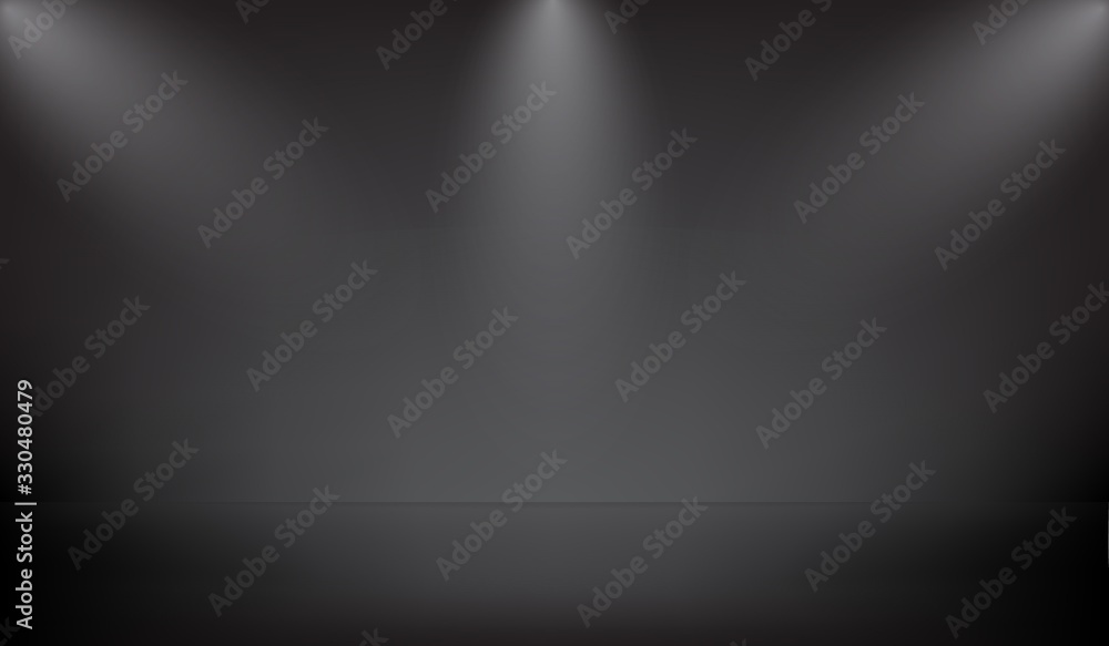 Black elegant background studio for product shoot with three lighting Black elegant background studio for product shoot with three lighting