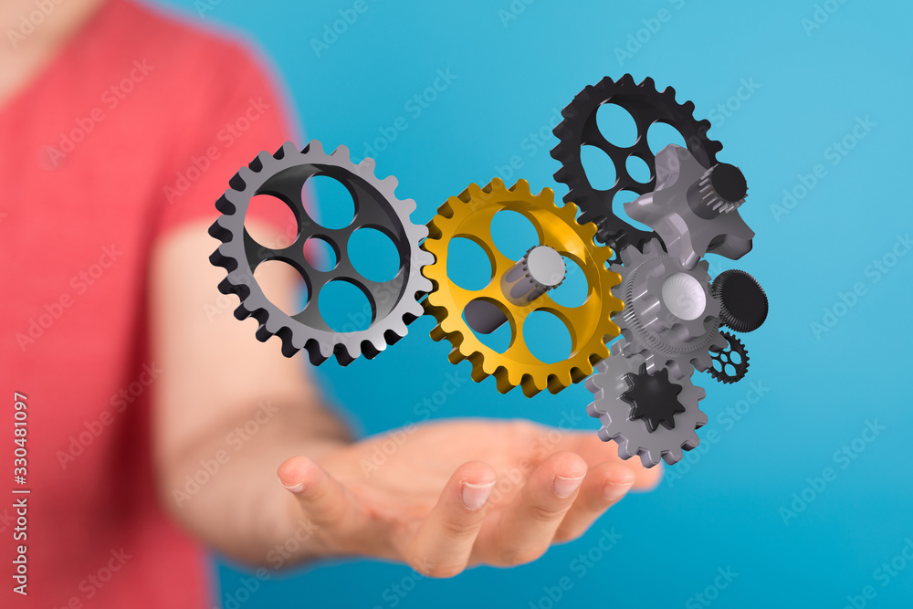 gear Technology setting concept background. gear Technology setting concept background.