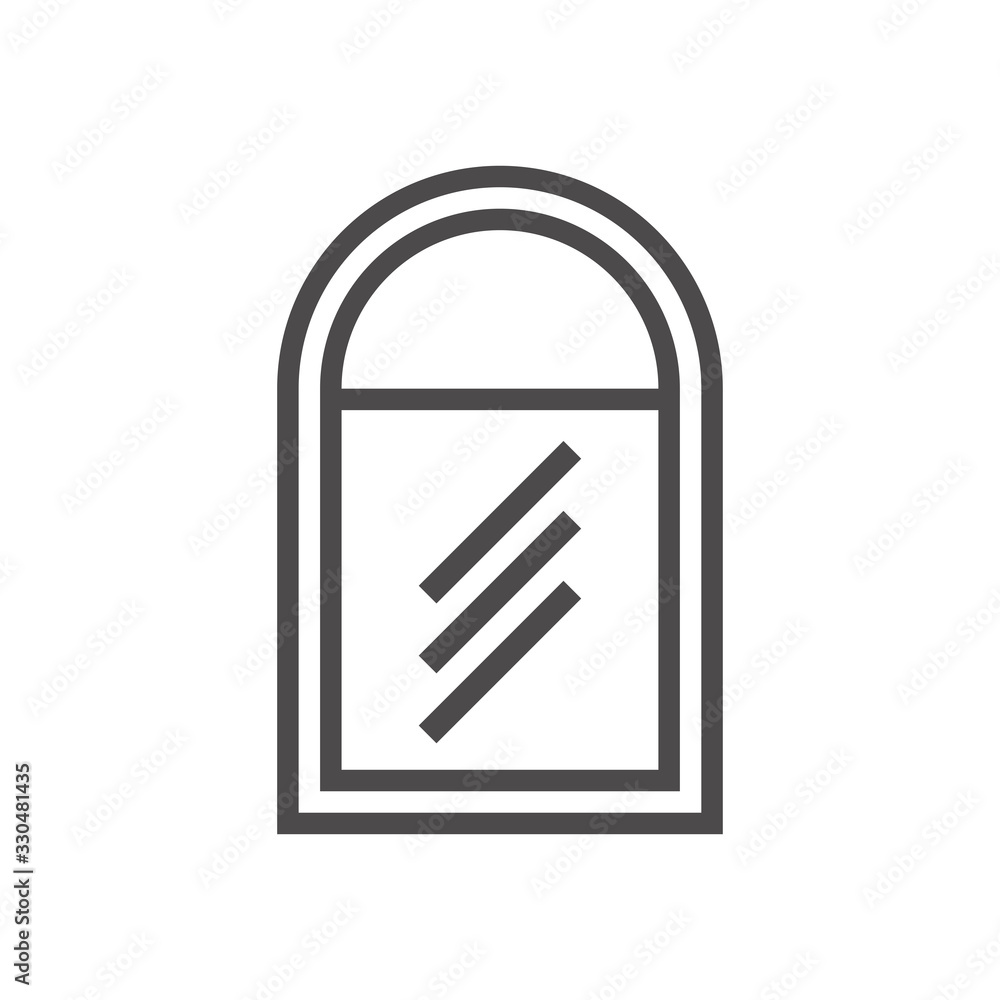 Window line icon in flat style.Vector illustration. Window line icon in flat style.Vector illustration.