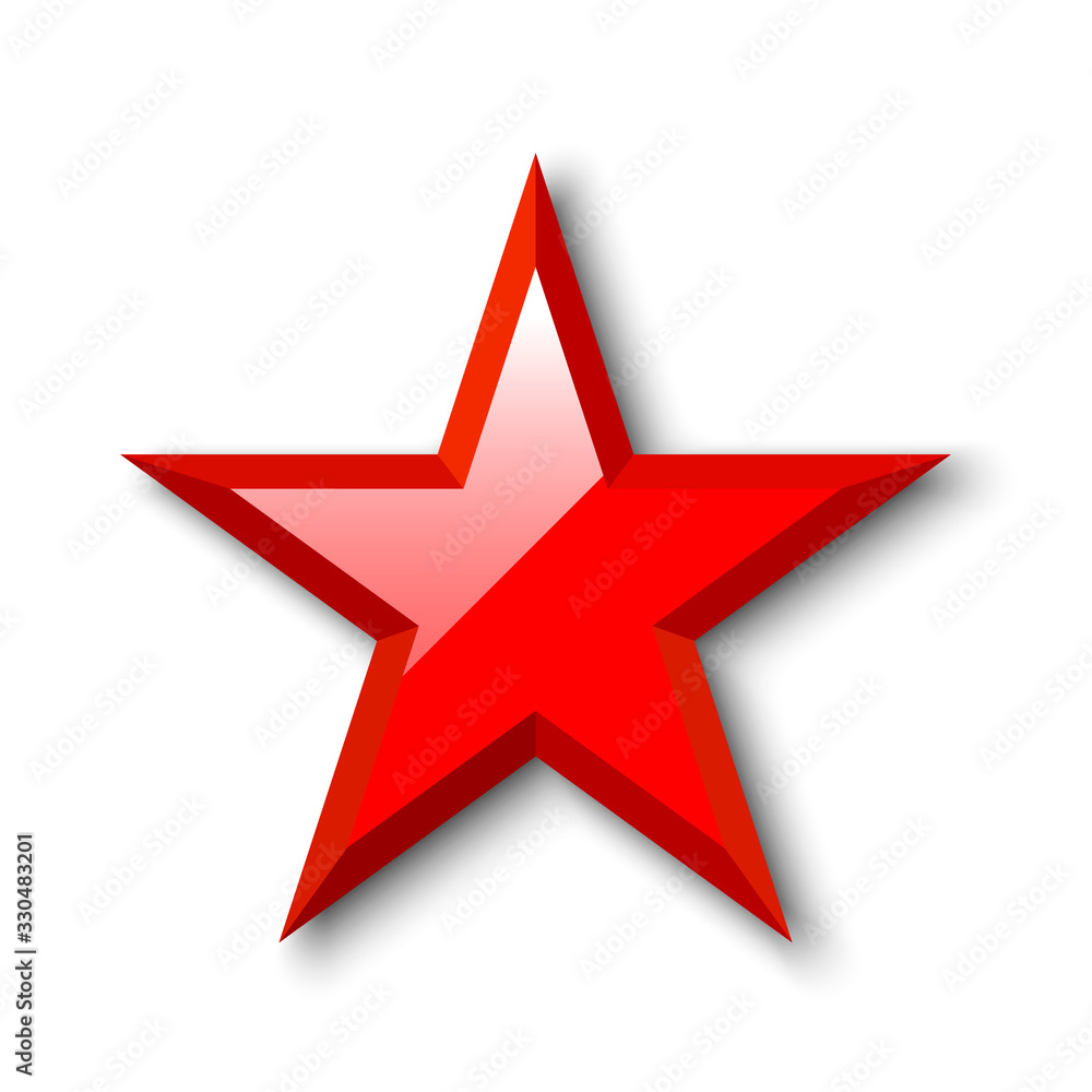Obraz premium Red star. Vector illustration.