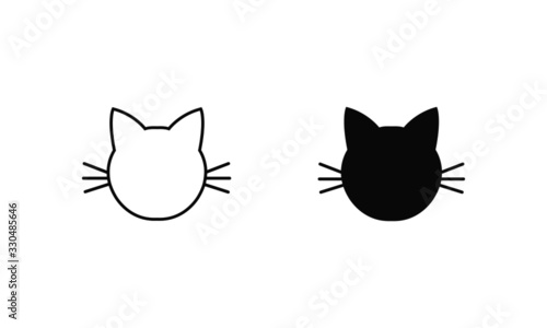 Obraz na płótnie silhouette of a cat vector isolated icon