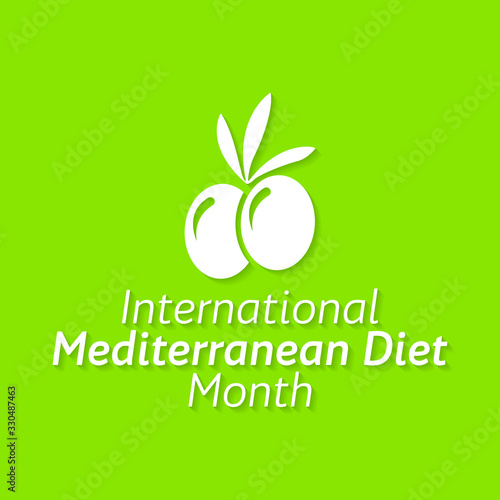 Vector illustration on the theme of International Mediterranean diet Month observed every year during May.