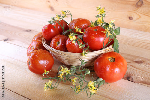 Tomatoes on table