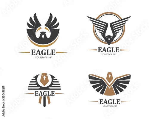 falcon eagle logo icon vector illustration design