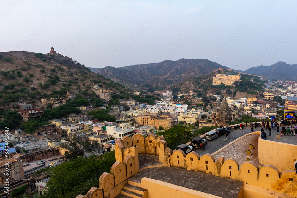 Jaipur, Rajasthan, India - January 5 2020 - View of Amer