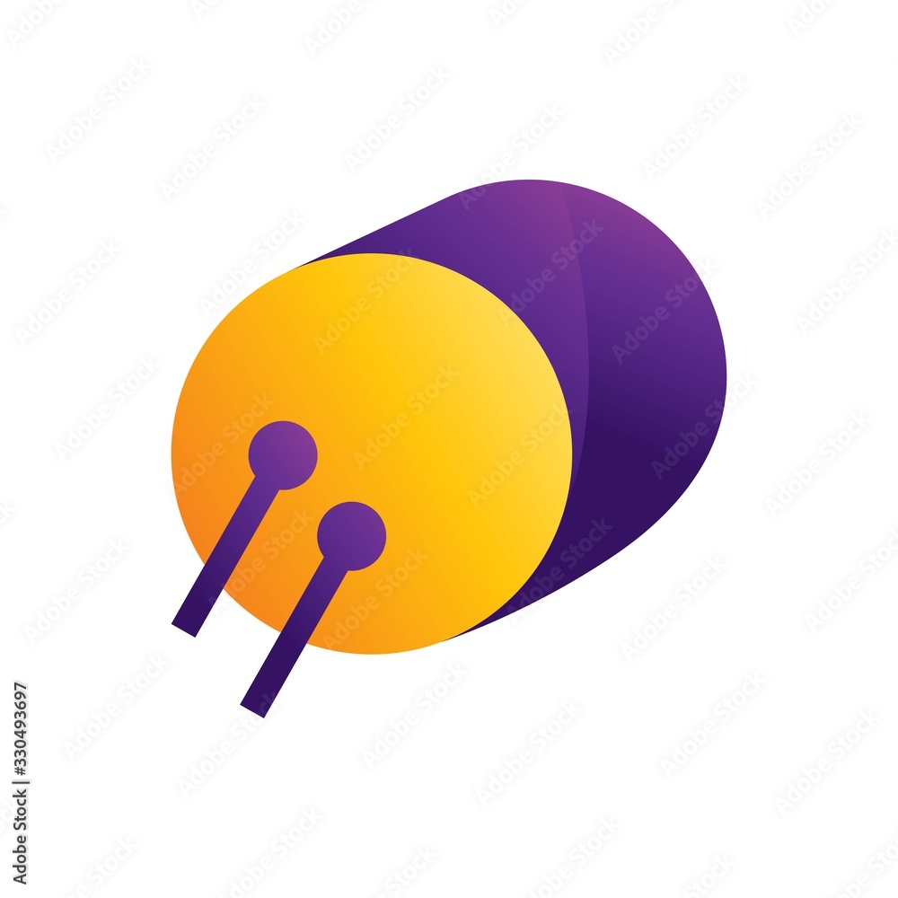 Islamic drum abstract icon for apps and websites Islamic drum abstract icon for apps and websites