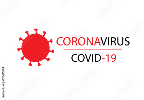 Covid-19 Coronavirus concept inscription typography design logo.