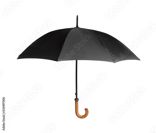 Fully open umbrella isolated on white