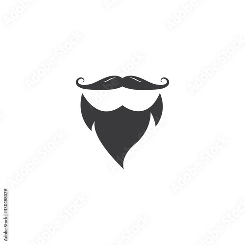 mustache and beard  icon vector illustration design