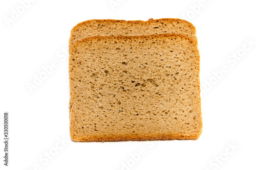 Frisches Braunes Brot auf weißem hintergrund