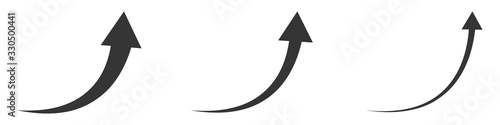 Vector up arrows. Set of rising arrows