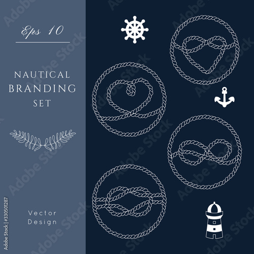 Nautical wedding vector design