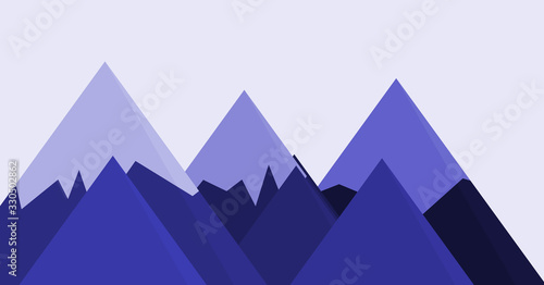 Mountains Panorame Abstract Random Placed Generative Art background illustration © vector_master