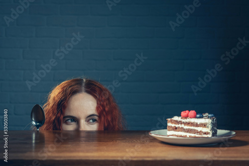 Woman and the sweet temptation photo