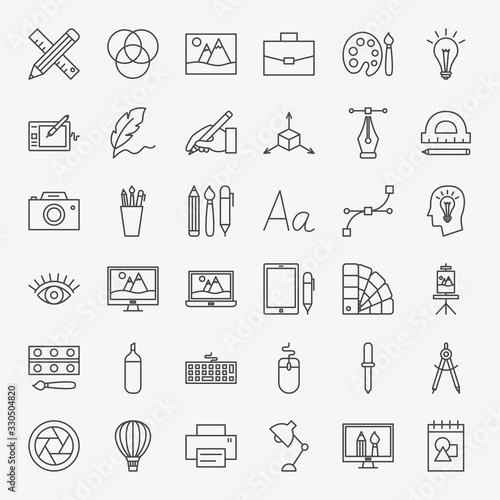 Designer Line Icons Set