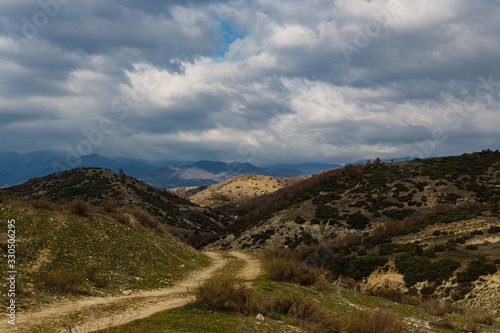 Mountain landscape at the foothills of the Southwestern Pirin mountain range